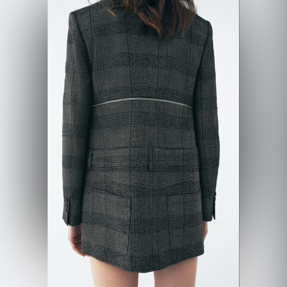 Zara ZIPPERED BLAZER DRESS ZW COLLECTION - Picture 3 of 6